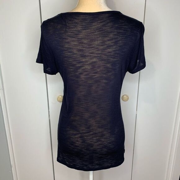 Women’s Blue Top Ruffled Medium Coldwater Creek - Picture 3 of 8